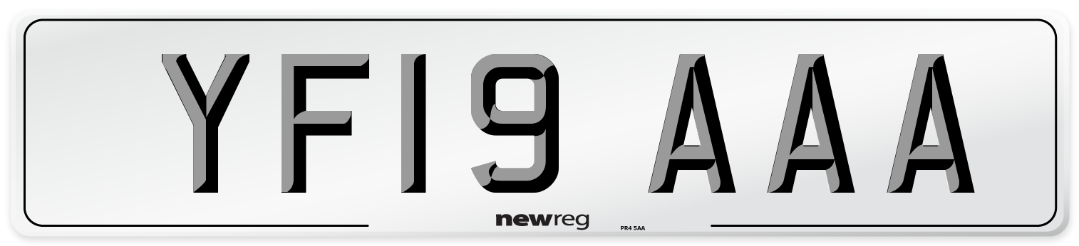 YF19 AAA Number Plate from New Reg